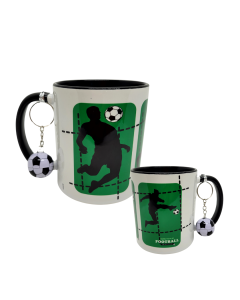CANECA COM CHAVEIRO FUTEBOL