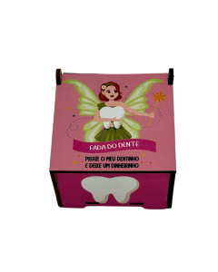 CAIXA FADA DO DENTE ROSA