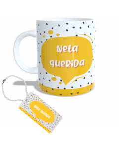 CANECA + CHAVEIRO NETA