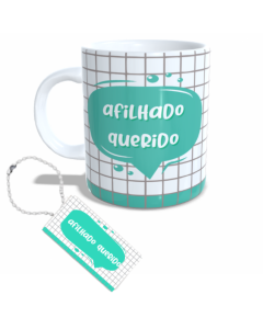 CANECA + CHAVEIRO AFILHADO