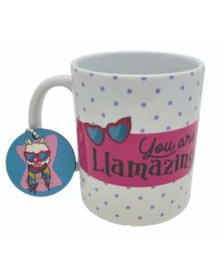 CANECA COM CHAVEIRO LHAMA