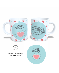 CANECA + ABAFADOR MÃE DO CORAÇÃO