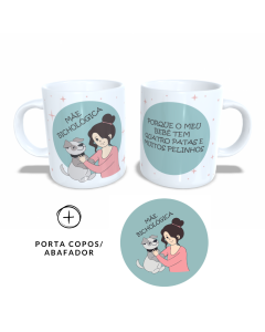 CANECA + ABAFADOR MÃE BICHOLÓGICA CACHORRO