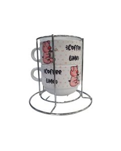 TORRE DUPLA CANECAS COFFE TIME