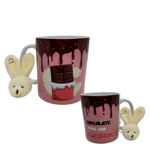 CANECA + CHAVEIRO CHOCOLATE