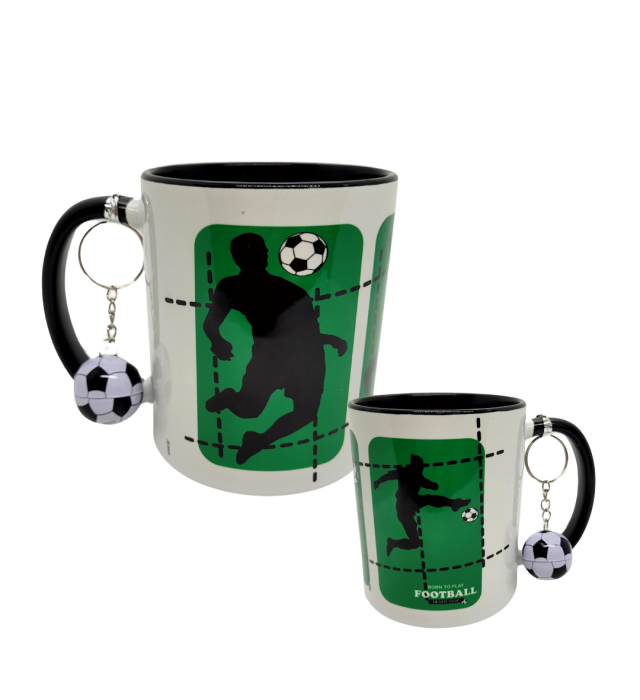 CANECA COM CHAVEIRO FUTEBOL