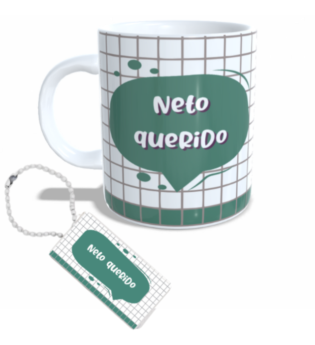 CANECA + CHAVEIRO NETO