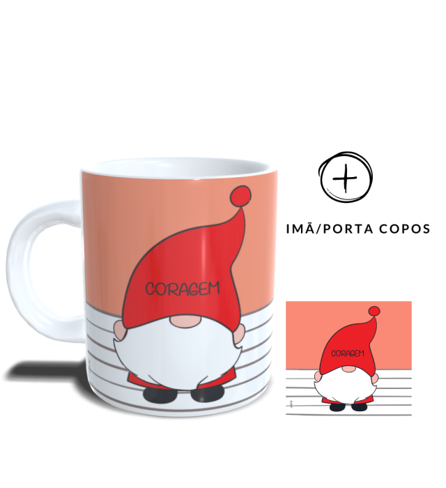 CANECA + IMÃ CORAGEM