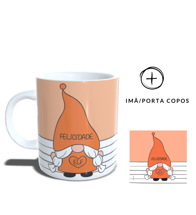 CANECA + IMÃ FELICIDADE
