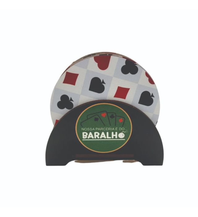 JOGO PORTA COPOS BARALHO