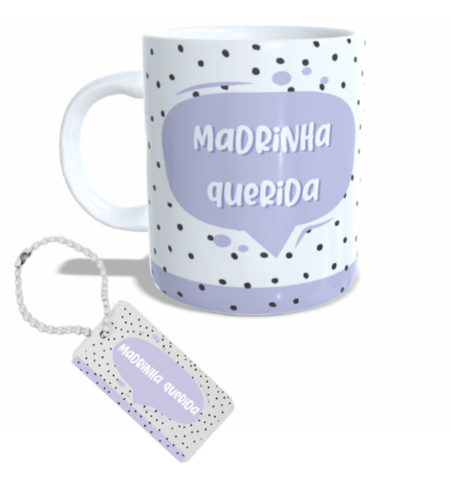 CANECA + CHAVEIRO MADRINHA