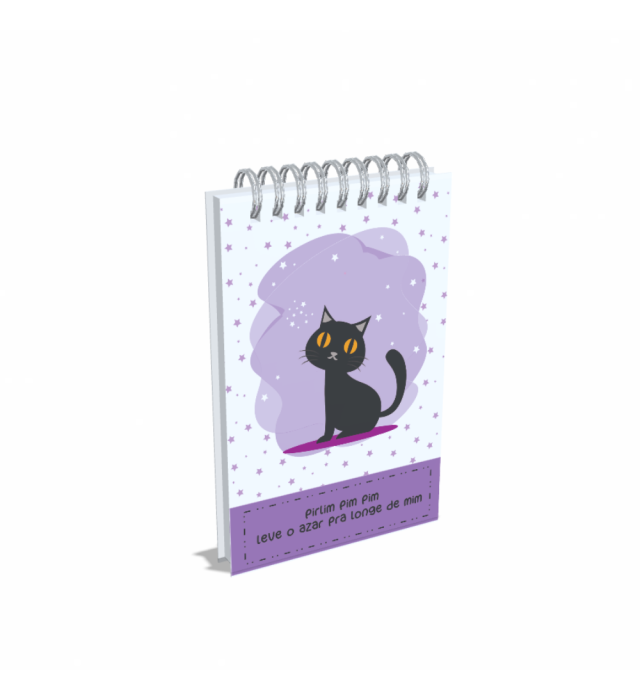 BLOCO DE ANOTAÇÕES GATO BRUXINHA