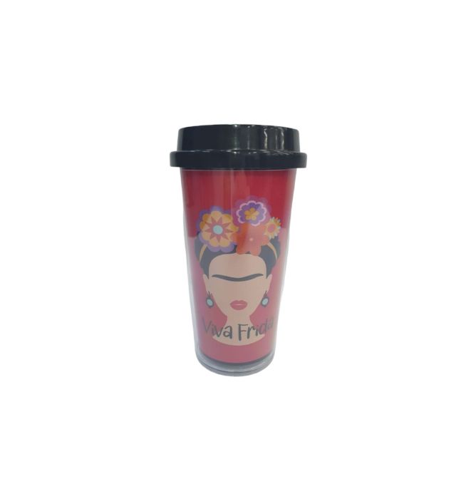 COPO COM TAMPA VERMELHO FRIDA