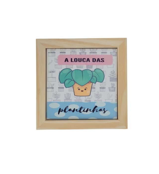 QUADRO AZULEJO PLANTINHAS